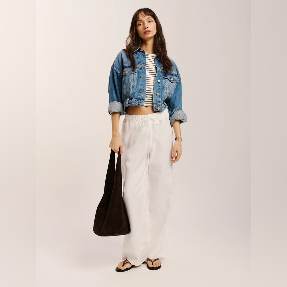 Reformation Petite Olina Linen Pants—Like New